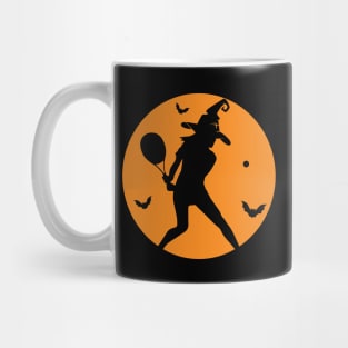 Tennis Halloween Witch Costume For Tennis Players Coaches Mug